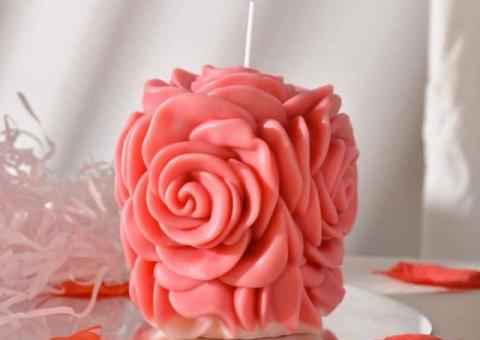 Aromatic Rose Flower Candle